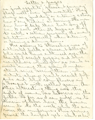 Edith Schwartz Clements, Letters, July 8, 1911