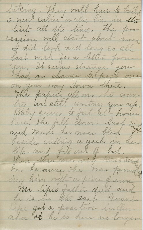 Handwritten 3 page letter from Marcia Bruner, "Well you see I have arrived here…"