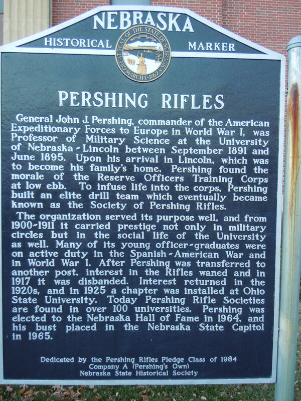 Pershing Rifles Historical Marker
