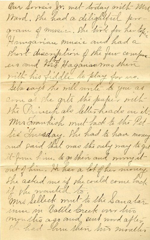 Handwritten 11 page letter from Marcia Bruner to Lawrence Bruner, "Today is Friday, but I thought I would…"