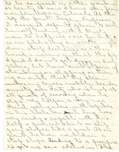 Edith Schwartz Clements handwritten letter