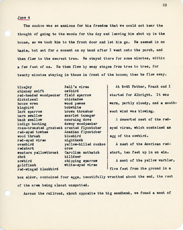 Elizabeth Van Sant transcribed letters