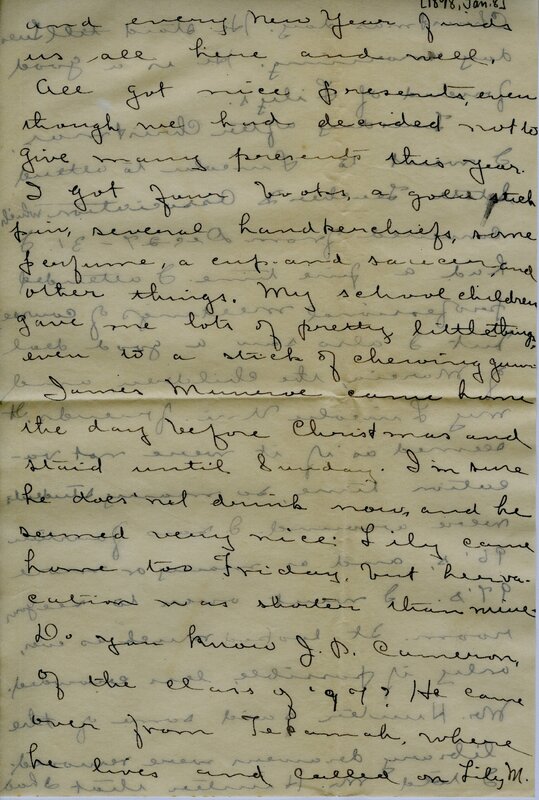 Handwritten 8 page letter from Amy Bruner to Lawrence Bruner, "When you get this letter you will be almost…"