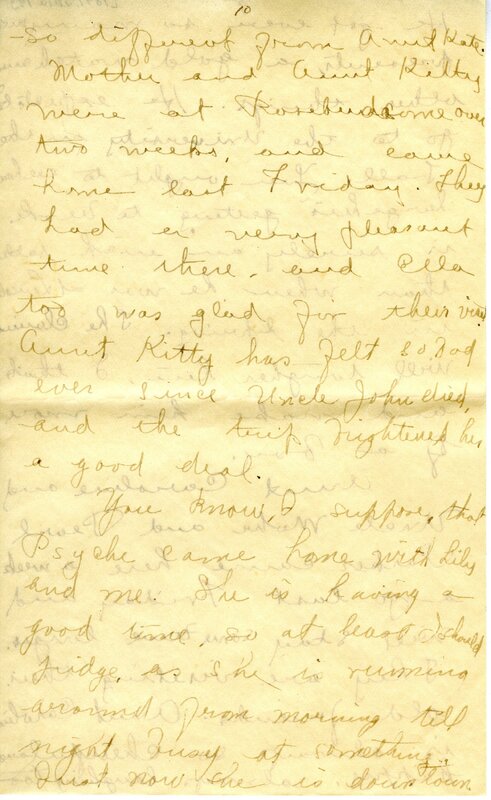 Handwritten 18 page letter from Amy Bruner to Lawrence Bruner, "Did you think I was never going to write…"