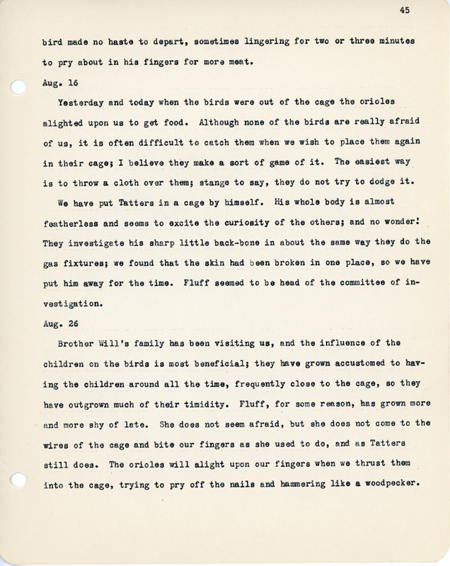 Elizabeth Van Sant transcribed letters