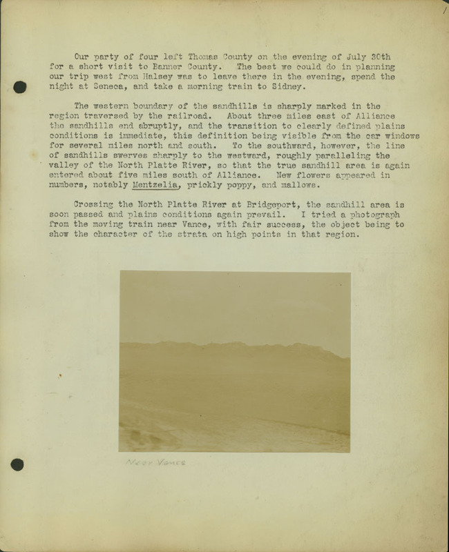 Frank Shoemaker Narratives, Sidney, Banner County, Scotts Bluff, July 30-Aug. 9, 1911