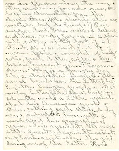 Edith Schwartz Clements handwritten letter