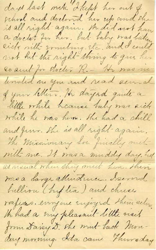 Handwritten 9 page letter from Marcia Bruner to Lawrence Bruner, "An unusual thing received last week…"