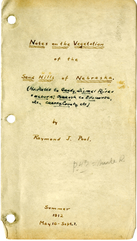 Raymond J. Pool Field Notes and Records