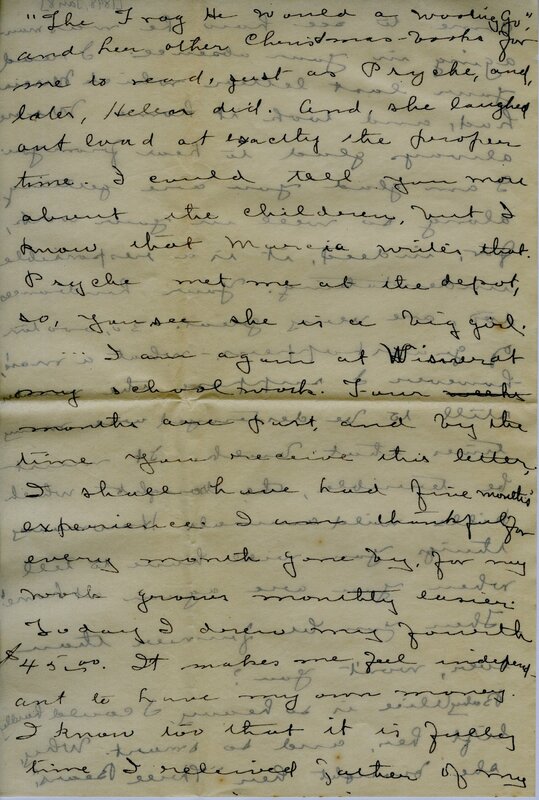 Handwritten 8 page letter from Amy Bruner to Lawrence Bruner, "When you get this letter you will be almost…"