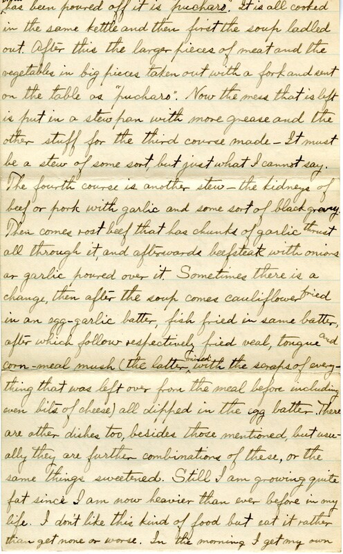 Handwritten 6 page letter from Lawrence Bruner to Helen, "I believe that I will write this letter to you because the last wasto Psyche or Mamma..."
