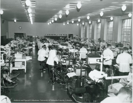 Dental students in the clinic in Andrews Hall, 3rd floor.
