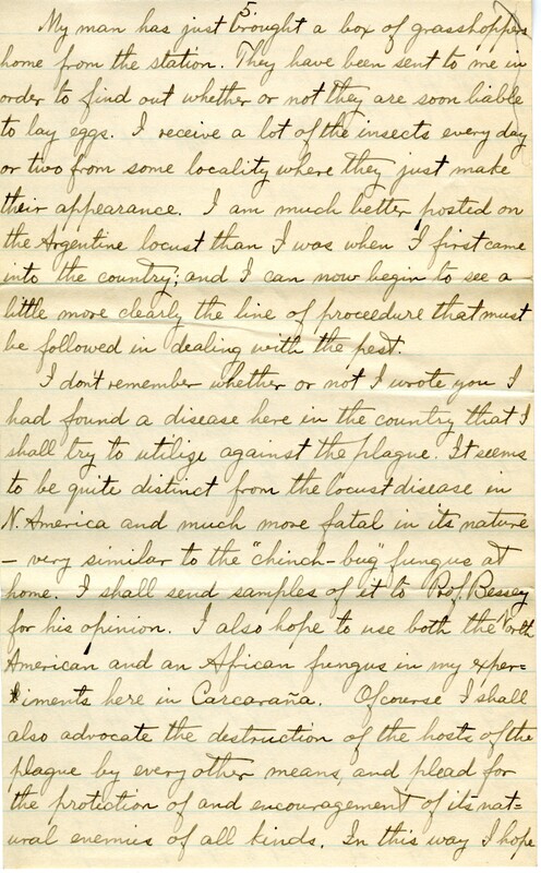 Handwritten 6 page letter from Lawrence Bruner to Helen, "I believe that I will write this letter to you because the last wasto Psyche or Mamma..."