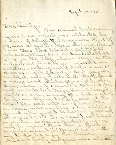 Edith Schwartz Clements handwritten letter