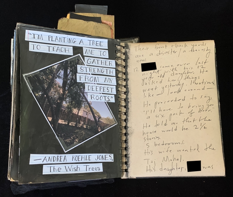 A scrapbook page featuring a photograph, a quote, and handwritten notes.