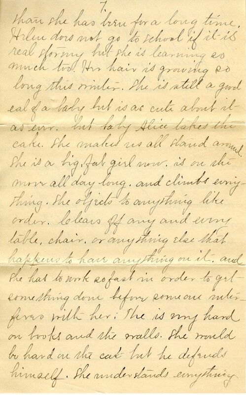 Handwritten 8 page letter from Marcia Bruner to Lawrence Bruner, "This last week has been full of events…"