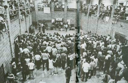 Sit-in protesting the Vietnam War and the Kent State Massacre, early May, 1970.