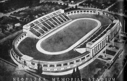 Oval stadium with arcades. Architects rendering, 1922.