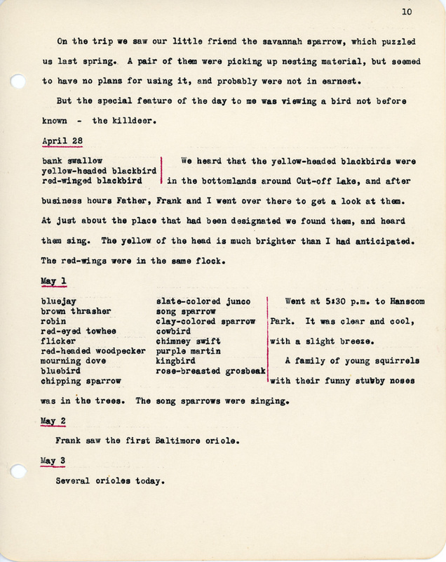 Elizabeth Van Sant transcribed letters