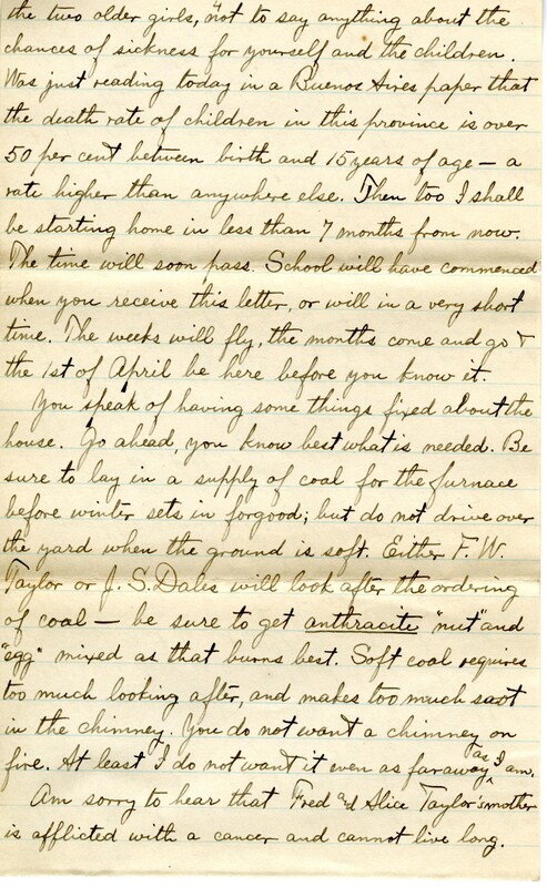 Handwritten 6 page letter from Lawrence Bruner to Marcia Bruner, "I have just received your letter that is dates 'West Point, June 26th'..."