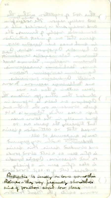 Raymond J. Pool Field Notes and Records