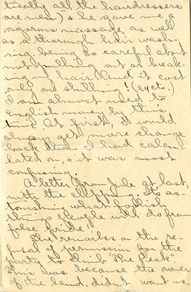 Edith Schwartz Clements handwritten letter