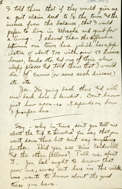 Handwritten letter, 7 pages, from  I.S. [Isador] Trostler to Frank H. Shoemaker, "Yours of 24-38 red on 29th. Your cipher was easy (after I had the key). You look for something difficult in nine do you not?"