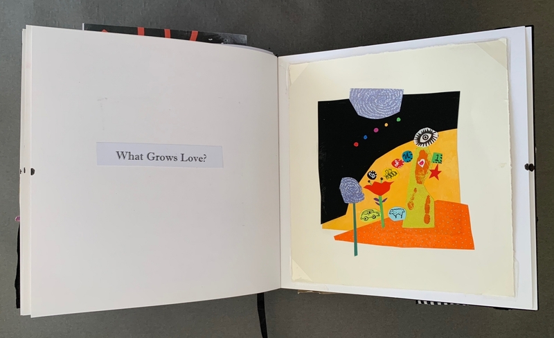 A hand-drawn page with a title and a colorful illustration.