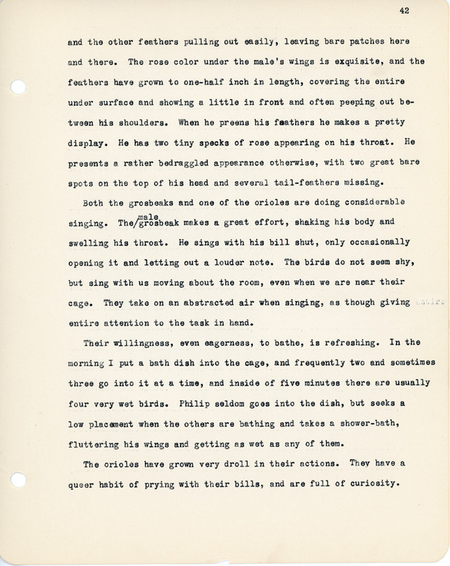 Elizabeth Van Sant transcribed letters