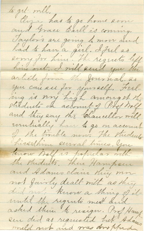 Handwritten 7 page letter from Marcia Bruner to Lawrence Bruner, "I suppose it is about time I should write to you although I feel as if it might..."