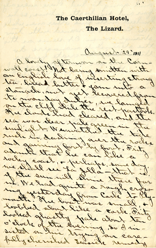 Edith Schwartz Clements handwritten letter