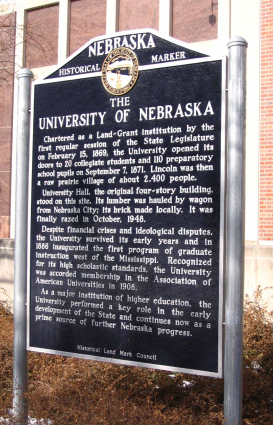 Historical marker at the site of . View Image