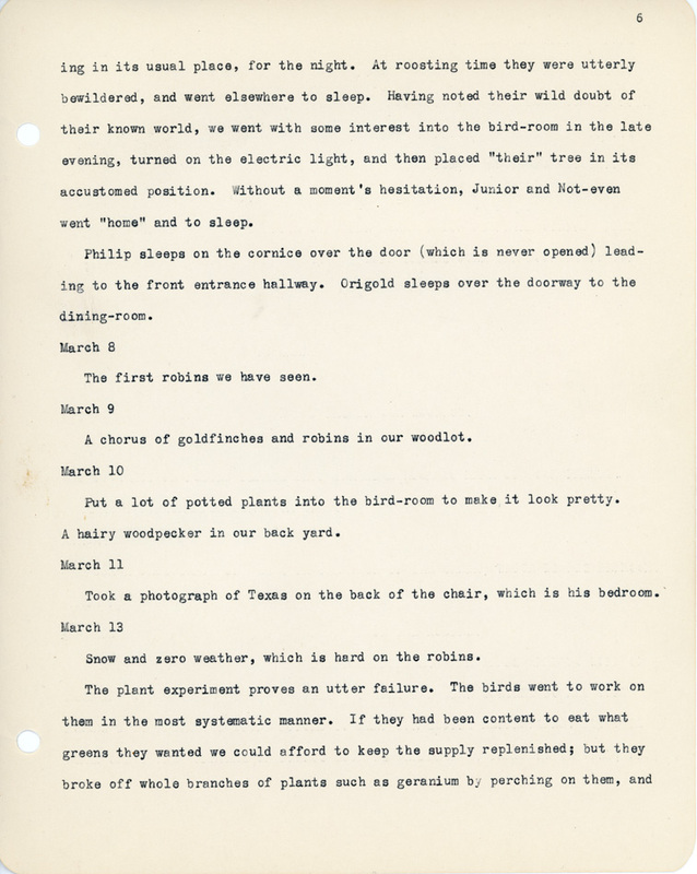 Elizabeth Van Sant transcribed letters