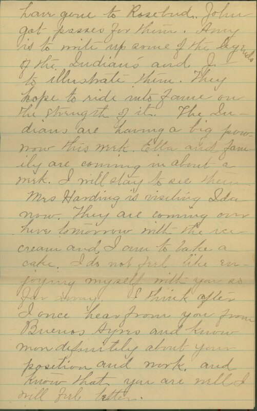 Handwritten 6 page letter from Marcia Bruner to Lawrence Bruner, "Who would have thought…"