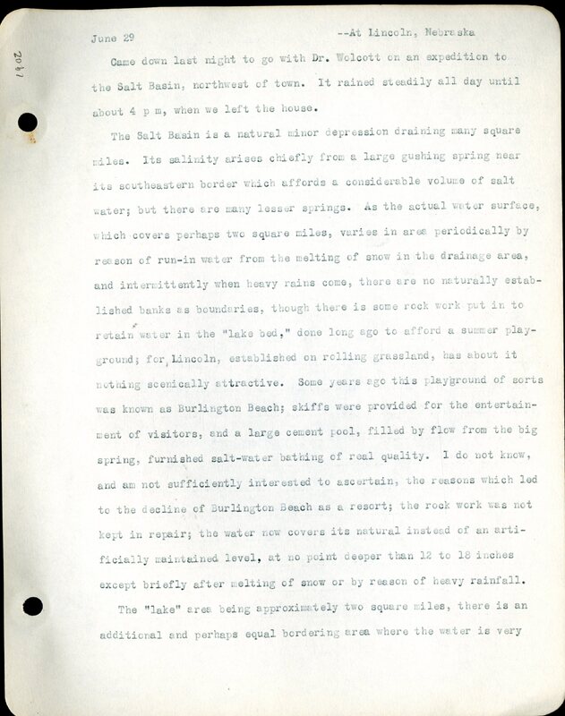 Frank H. Shoemaker typescript, 46 pages, detailing bird sightings, field trips, photography, and associated activities in Omaha, Nebraska.