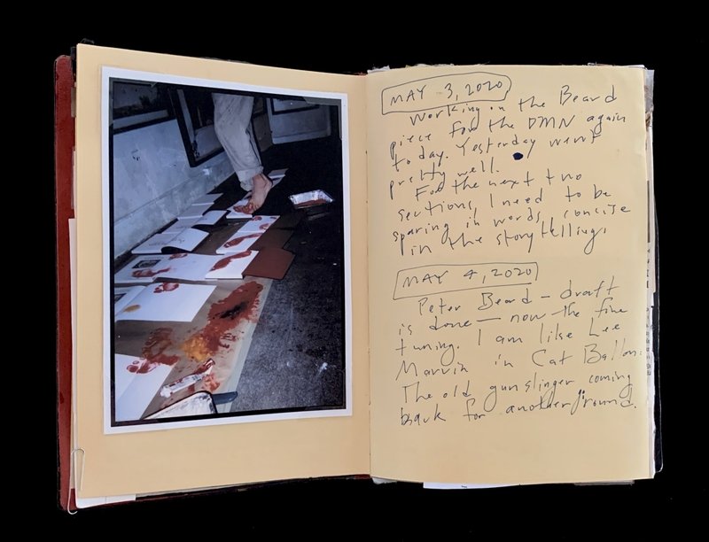 A photograph and handwritten notes from a journal entry dated May 3, 2020, and May 4, 2020.