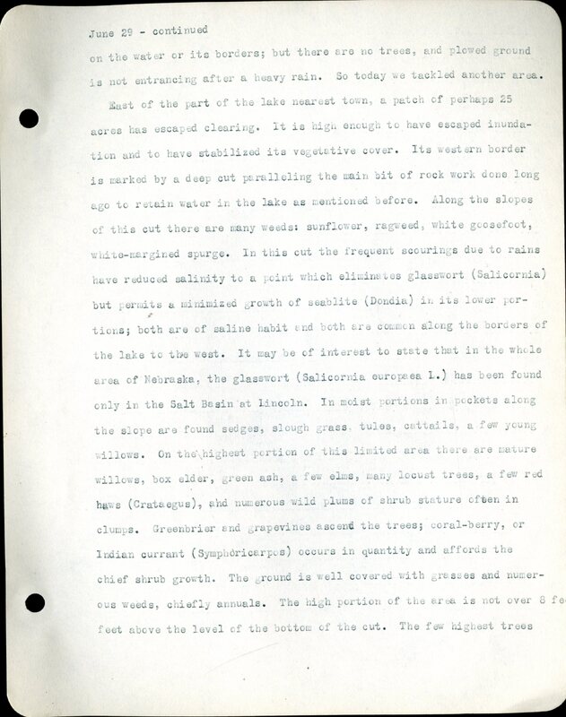 Frank H. Shoemaker typescript, 46 pages, detailing bird sightings, field trips, photography, and associated activities in Omaha, Nebraska.
