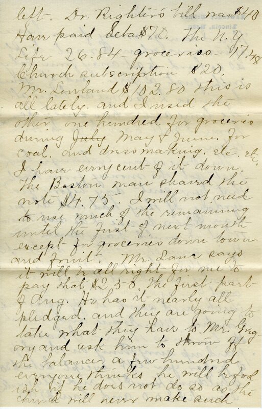 Handwritten 11 page letter from Marcia Bruner to Lawrence Bruner, "The letter you wrote June 27 got here…"