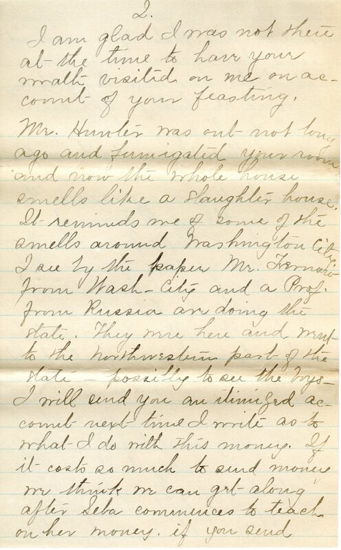Handwritten 8 page letter from Marcia Bruner to Lawrence Bruner, "Well, I did not write to you last…"