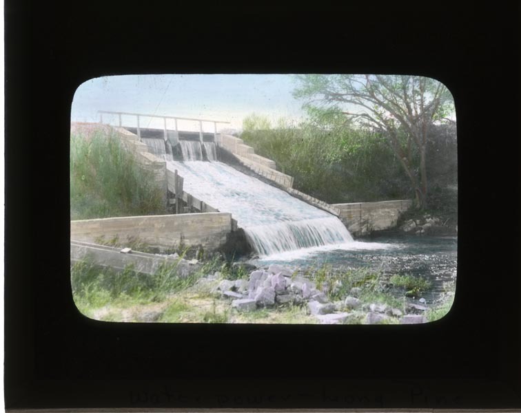 Original caption: Spillway. water power - Long Pine. Brown County. (121111-00343)