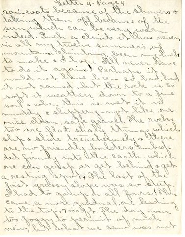Edith Schwartz Clements handwritten letter