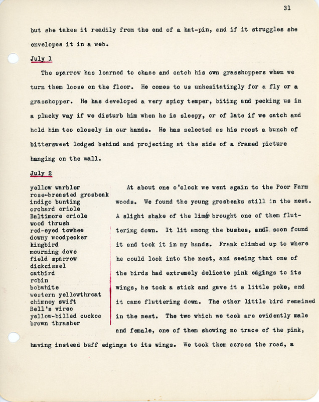 Elizabeth Van Sant transcribed letters