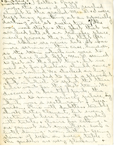 Edith Schwartz Clements, Letters, July 8, 1911