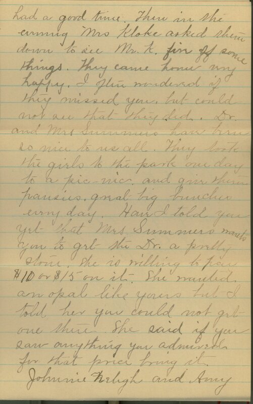 Handwritten 6 page letter from Marcia Bruner to Lawrence Bruner, "Who would have thought…"