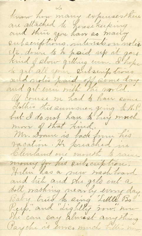 Handwritten 5 page letter from Marcia Bruner to Lawrence Bruner, "It is discouraging work trying to…"