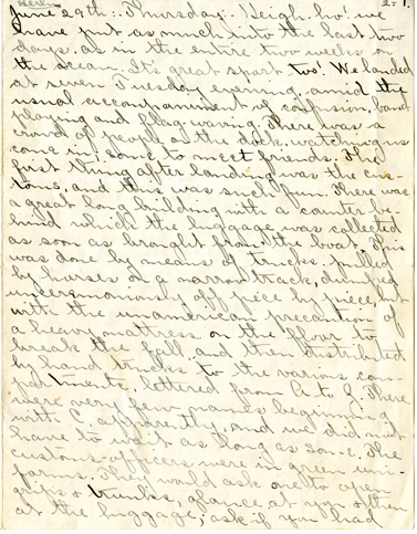 Edith Schwartz Clements, Letters, June 29, 1911
