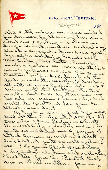 Edith Schwartz Clements handwritten letter