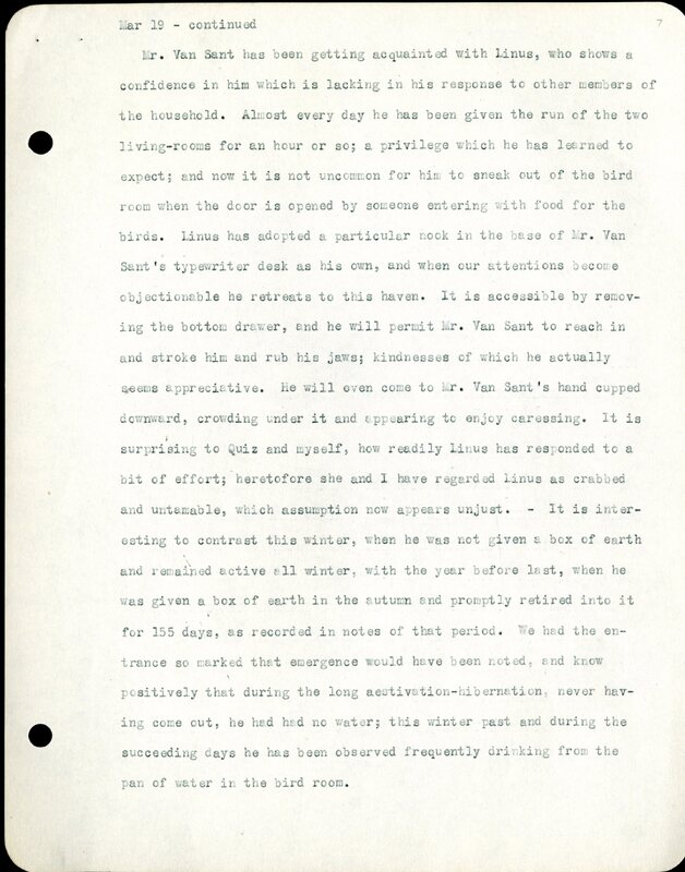 Frank H. Shoemaker typescript, 32 pages, detailing bird sightings, field trips, photography, and associated activities in Omaha, Nebraska.