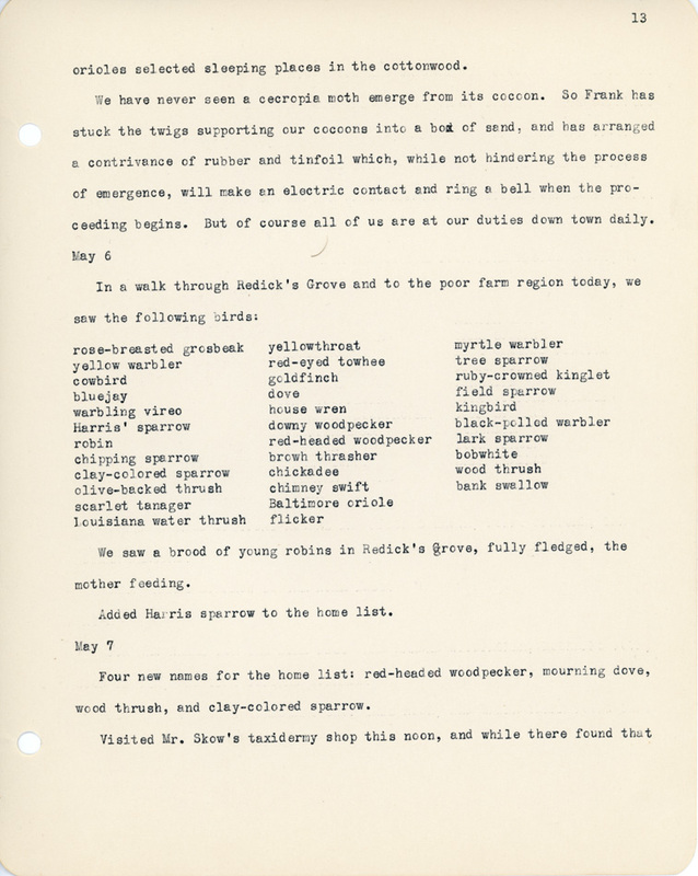 Elizabeth Van Sant transcribed letters