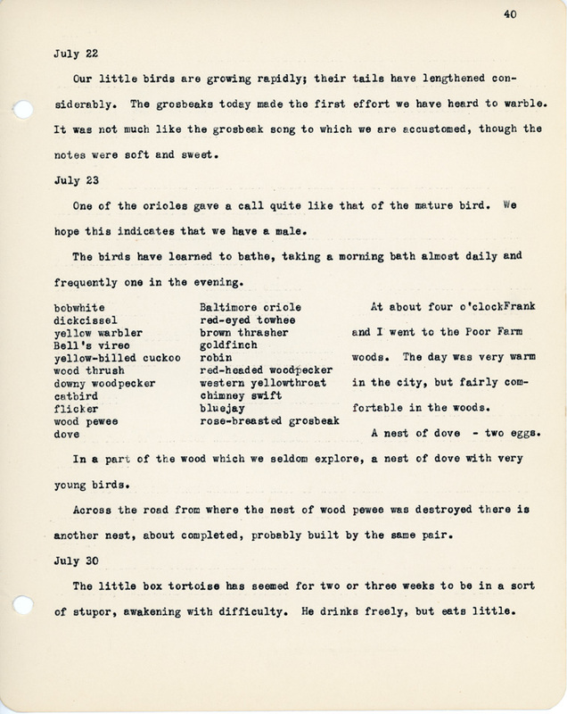 Elizabeth Van Sant transcribed letters